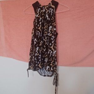 St John Jaguar Print Top Size M